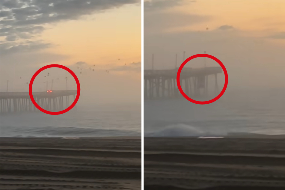 "Ach du Scheiße": Auto fährt am Pier entlang - und stürzt geradewegs ins Wasser!