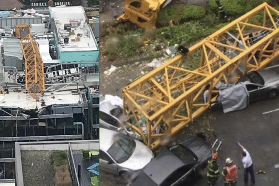 Twitter-Bilder zeigen die Zerstörung am Unfall-Ort.