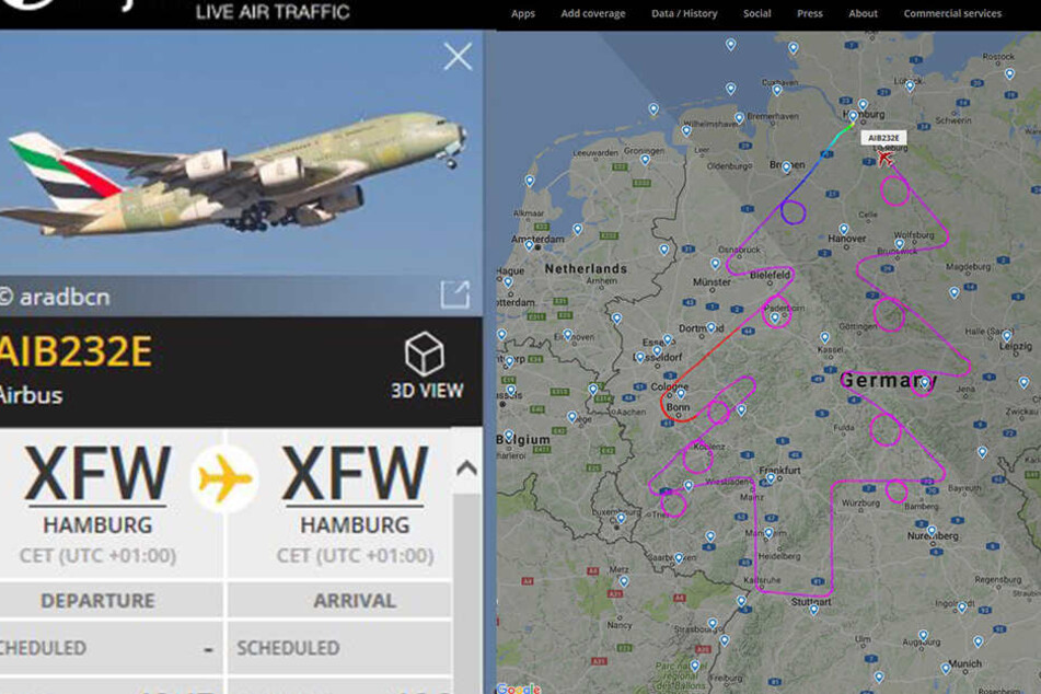 Airbus fliegt gigantischen Weihnachtsbaum über Deutschland