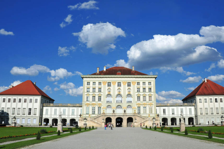 Das Schloss Nymphenburg in München. 