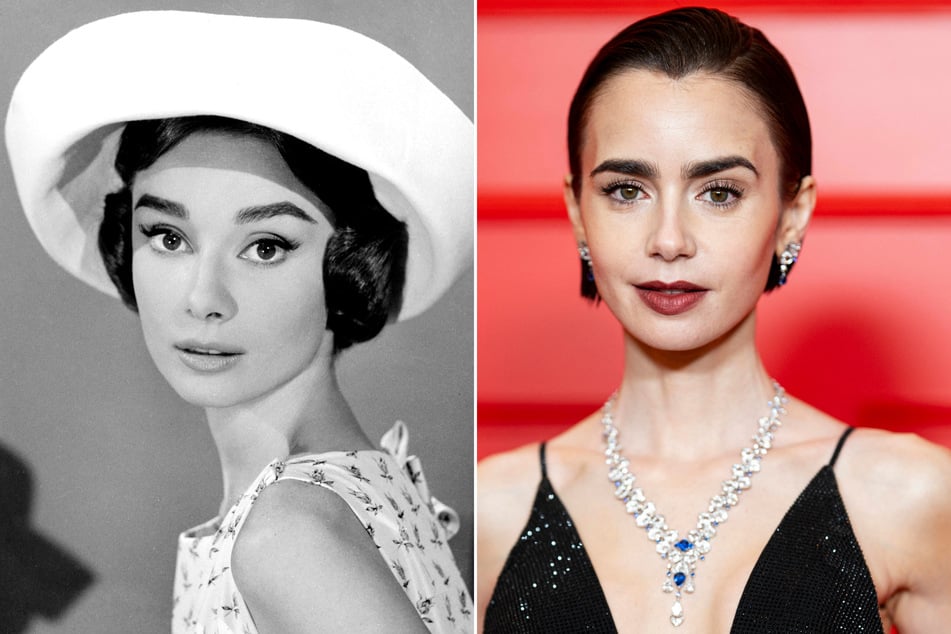 Lily Collins' casting as Audrey Hepburn (l.) was met with some mixed reactions, but the late actor's son is all for it.