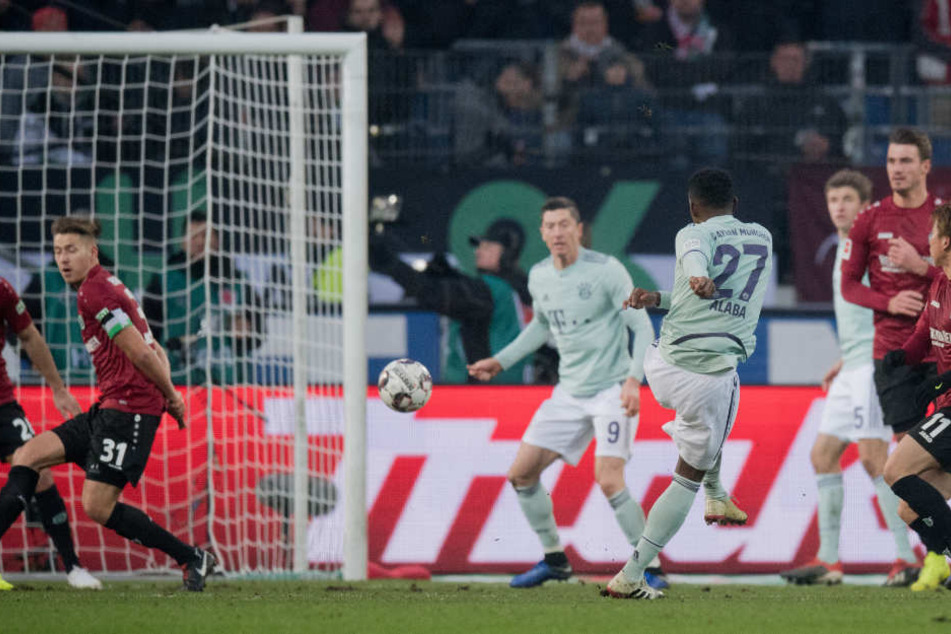 Ein Tor wie gemalt - Alabas Treffer zum 2:0.