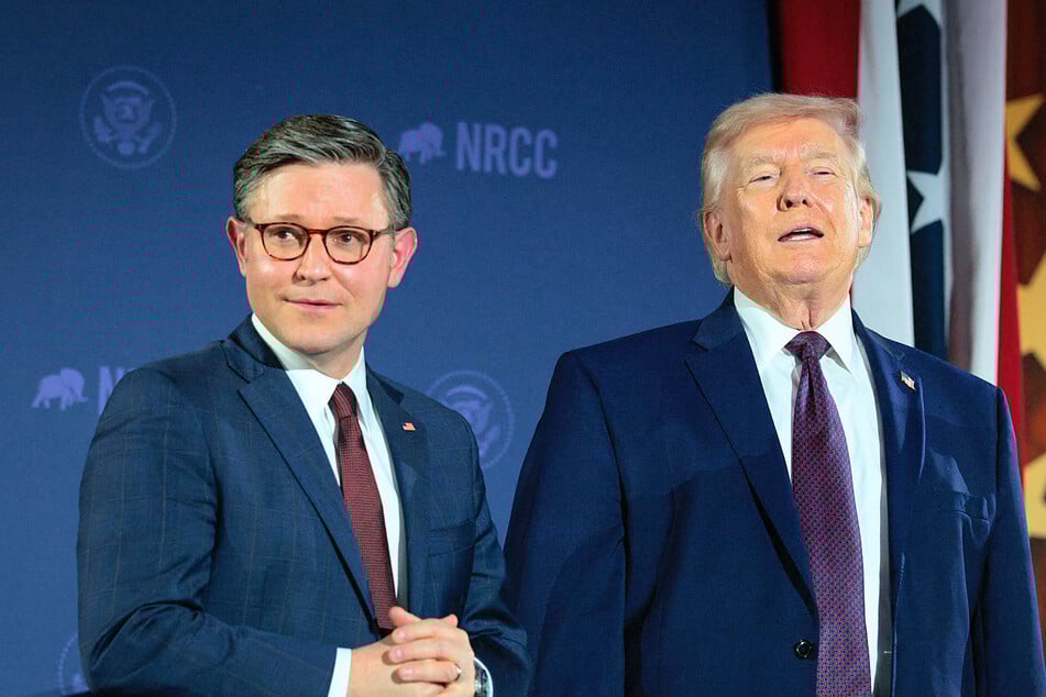 Mike Johnson gives Trump new "America First" award amid MAGA split over Iran war