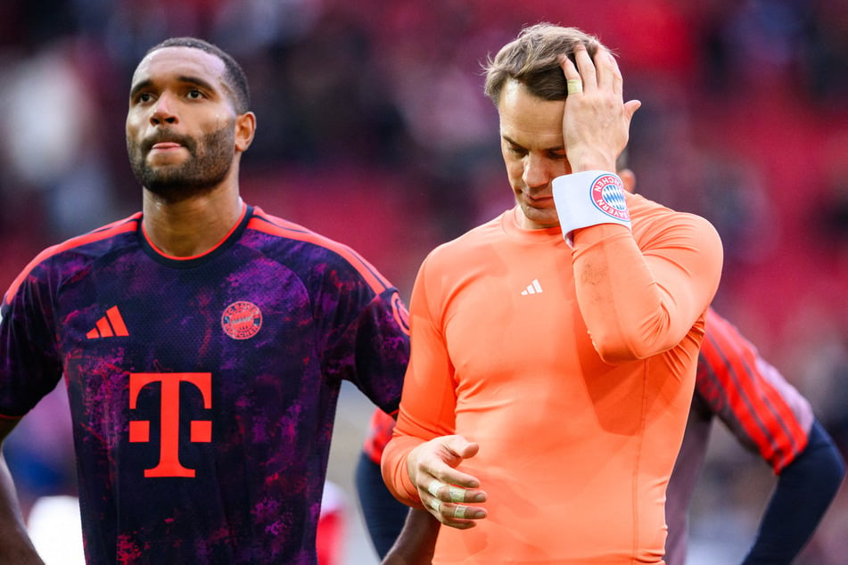 Manuel Neuer (40, r.) wird gegen RB Leipzig womöglich nicht zum Einsatz kommen.