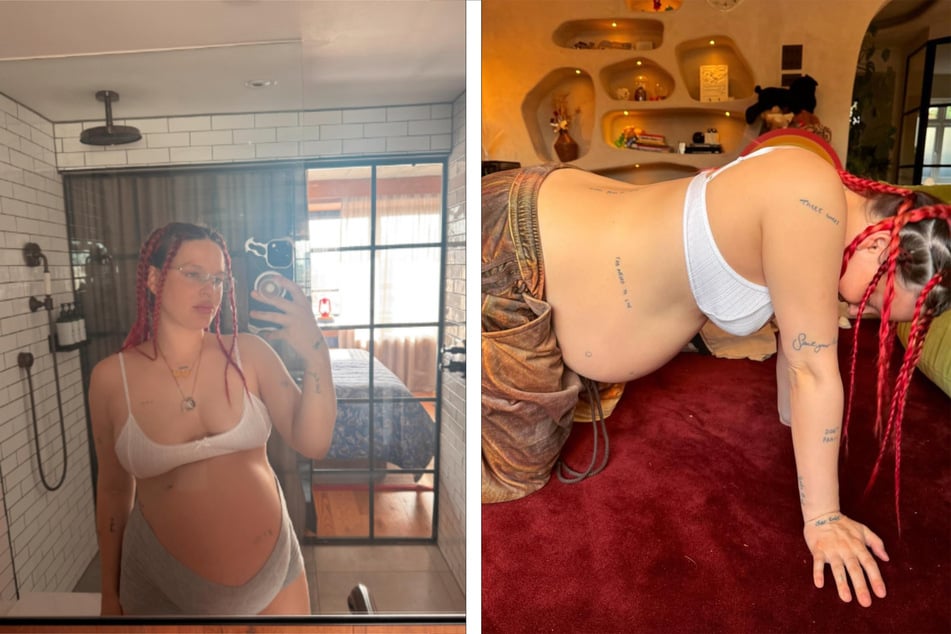 Während ihrer Schwangerschaft bereitete sich Anne-Marie Nicholson (34) mit unterschiedlichen Übungen auf die Geburt vor und teilte diese auf ihrem Instagram-Profil "annemarie".