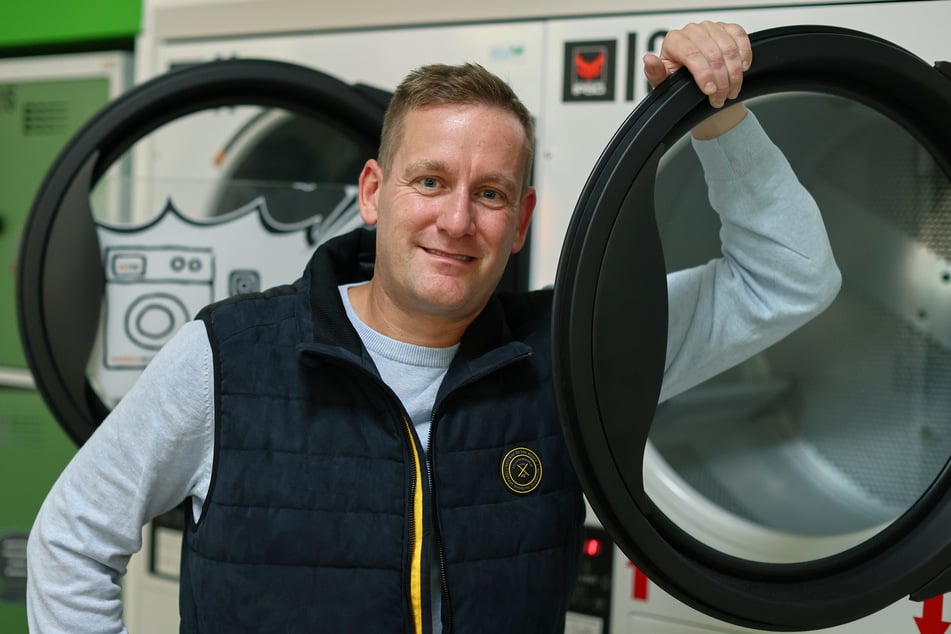 Marcus Kober betreibt in Leipzig fünf Waschsalons, will auch welche in Sachsen-Anhalt eröffnen.