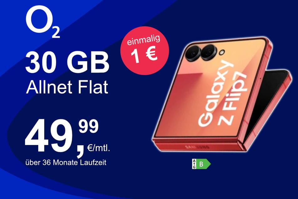 Das Samsung Galaxy Z Flip7 im o2 Mobile M für einmalig 1 Euro.