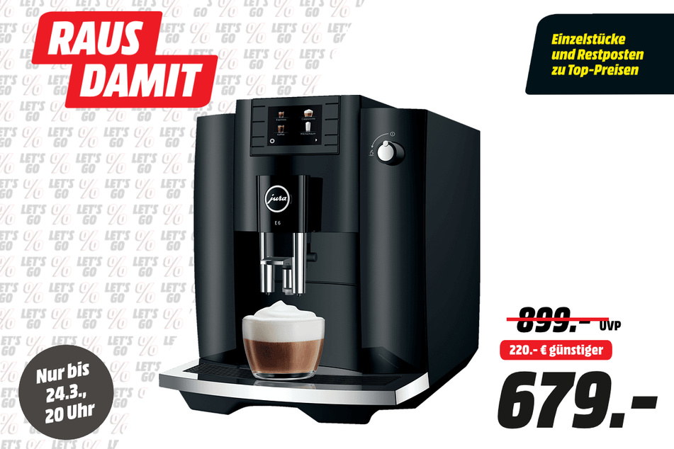 Jura-Kaffeevollautomat für 679 statt 899 Euro.