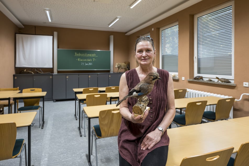 Biologie-Lehrerin Cornelia Lorenz unterrichtet gern im neu ausgestatteten Klassenraum des Schulbiologiezentrums.