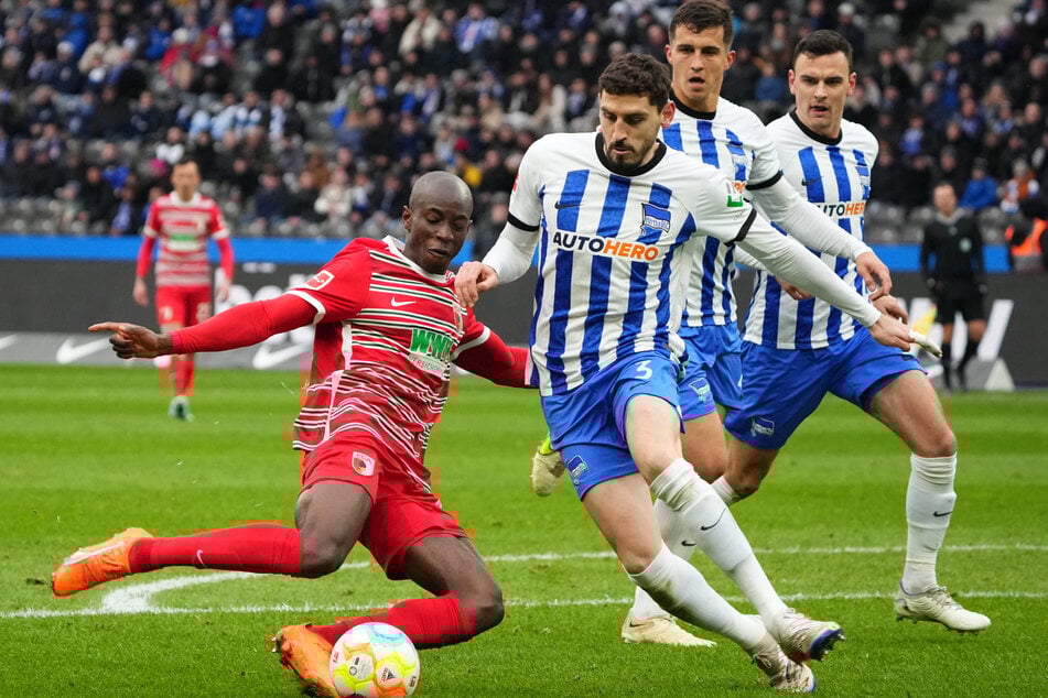 Agustin Rogel (27,2.v.l) schloss sich 2022 Hertha BSC an.