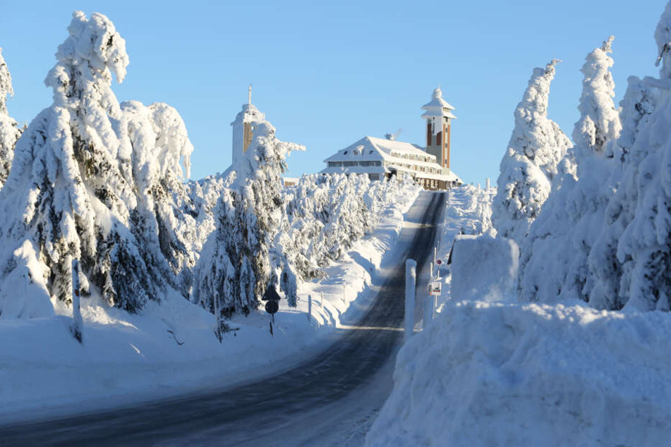 Winterwunderland im Erzgebirge.