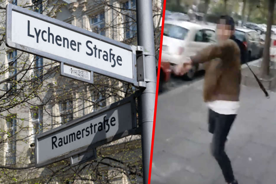 Mit einem Gürtel schlug der Syrer (19) am Helmholtzplatz immer wieder auf den 21-jährigen Israeli ein. (Bildmontage)