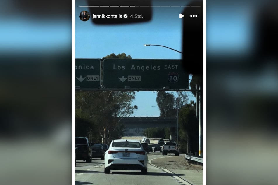 Auf Instagram teilte Jannik Kontalis (29), dass er in Los Angeles unterwegs ist.