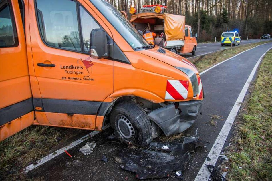 Einer der Fahrzeuge, die in der Unfallfolge verwickelt waren.