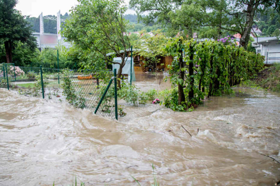 Von dieser Kleingartenanlage, war am Dienstagnachmittag nicht mehr viel übrig.