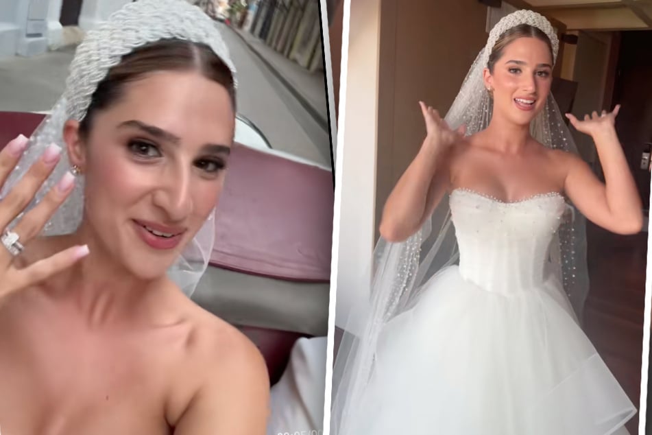 Auf der Hochzeit entschied sich die Amerikanerin dann für eine Hochsteckfrisur.
