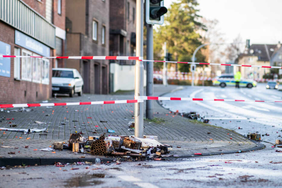 Ein Tatort nach der Auto-Attacke des Mannes.