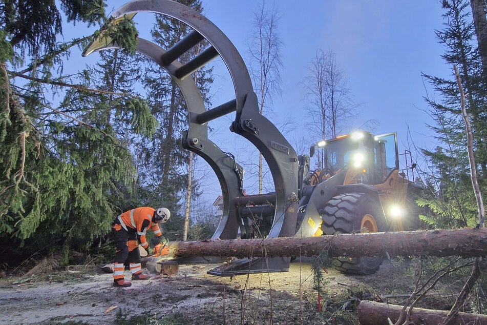 Auch im finnischen Kalajoki mussten umgestürzte Bäume beräumt werden.