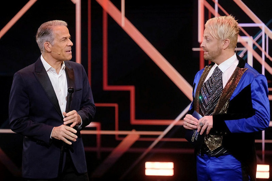 Die Entertainer Karsten Speck (60, l.) und Ross Antony (46) bei der Aufzeichnung der MDR-Show.