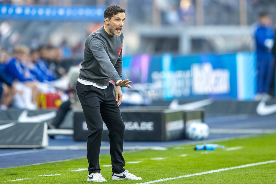 Hertha-Trainer Stefan Leitl (47) war sichtbar unzufrieden.