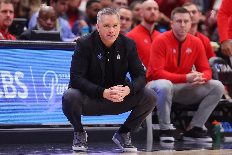 Ohio State basketball coach Chris Holtmann (c) appeared to hint at Bronny James joining the Buckeyes in his latest comments.