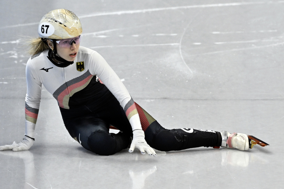 Anna Seidel (23) stürzte im Viertelfinale über 1500 Meter vier Runden vor Schluss.