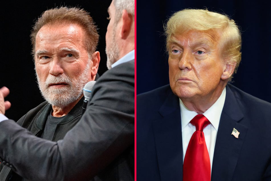 Former California Governor Arnold Schwarzenegger (l.) responded to President Donald Trump's recent comments on climate change.