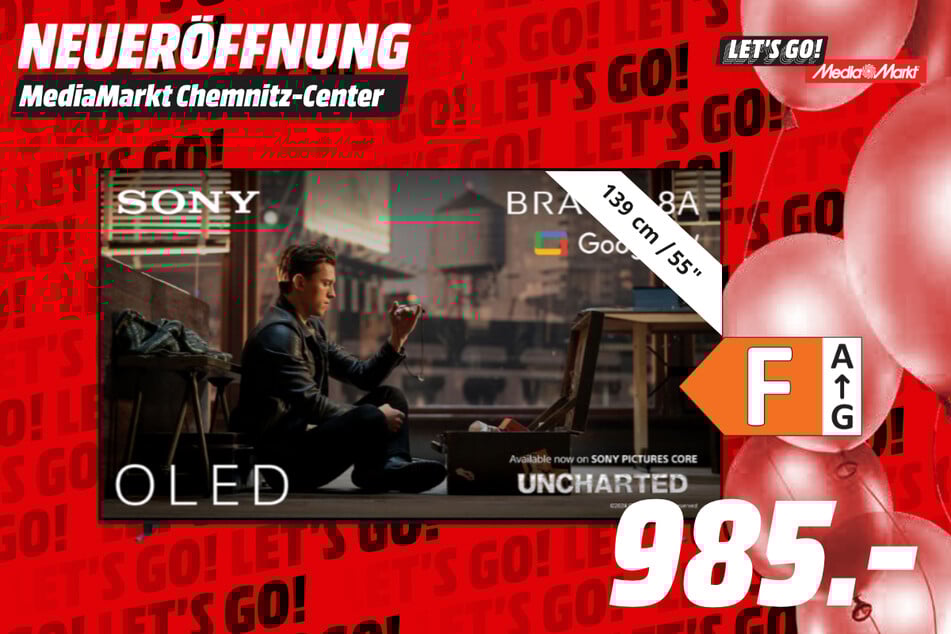 55-Zoll Sony-Fernseher Bravia 8A K-55XR8A für 985 Euro.