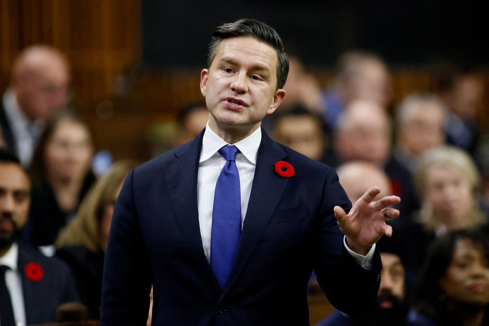 Conservative Party of Canada leader Pierre Poilievre speaks after the tabling of the federal budget in the House of Commons on November 4, 2025.