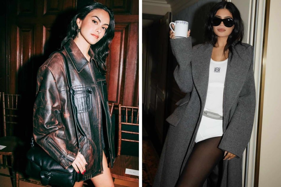 Celebs like Camila Mendes (I.) and Kylie Jenner (r.) are letting loose for the spring's no-pants trend!