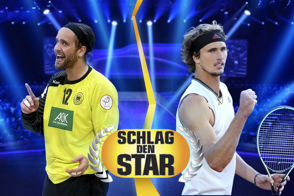Bei "Schlag den Star" konnte sich Handballer Silvio Heinevetter (36, l.) am Samstagabend den Sieg über Tennis-Profi Alexander Zverev (24) sichern.