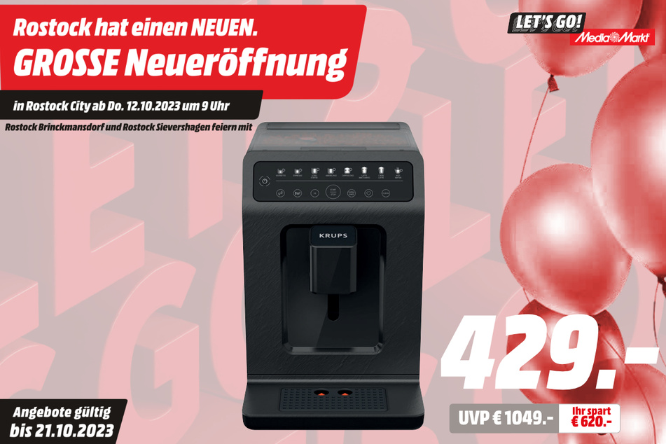 Krups-Kaffeemaschine für 429 statt 1.049 Euro.