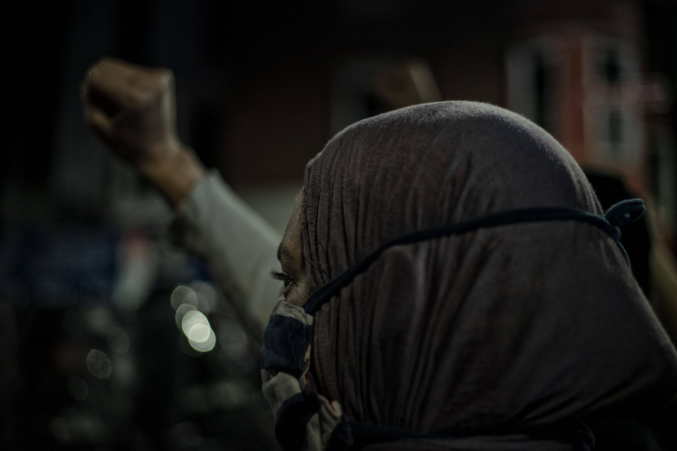 Protesters at a rally in the wake of the police shooting of Walter Wallace Jr.