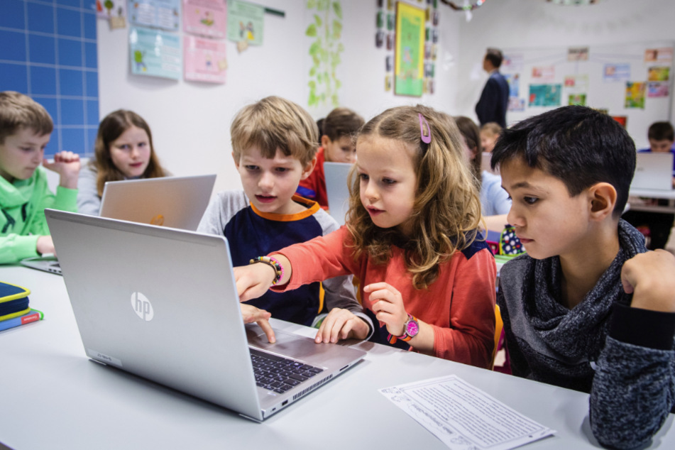 Vorbild beim "Digitalen Lernen": Die Grundschule "Georgius Agricola" in Freiberg ist die erste kreidefreie Schule in Sachsen.
