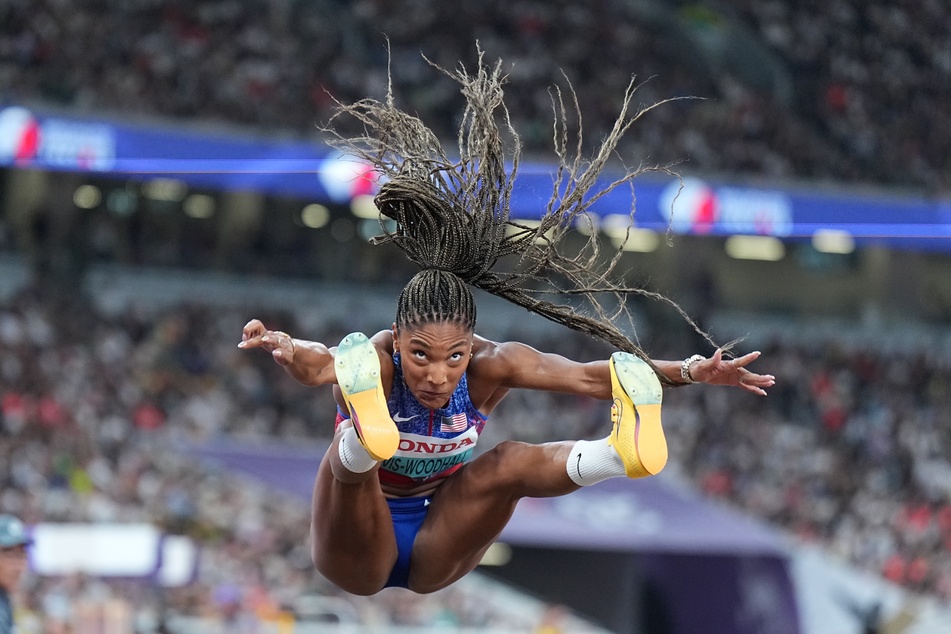 Tara Davis-Woodhall (26) holte wie schon bei Olympia im Vorjahr die Goldmedaille.