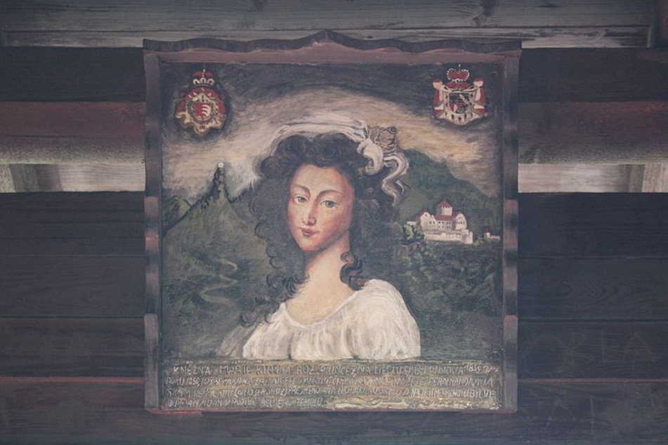 Fürstin Marie Anna Kinsky (1835 - 1905), die Ehefrau des ersten Altan-Erbauers, verbrachte viel Zeit auf dem Marienfels.