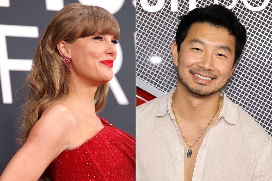 Marvel star Simu Liu (r.) revealed that Taylor Swift helped surprise his bride-to-be after he popped the question back in May.