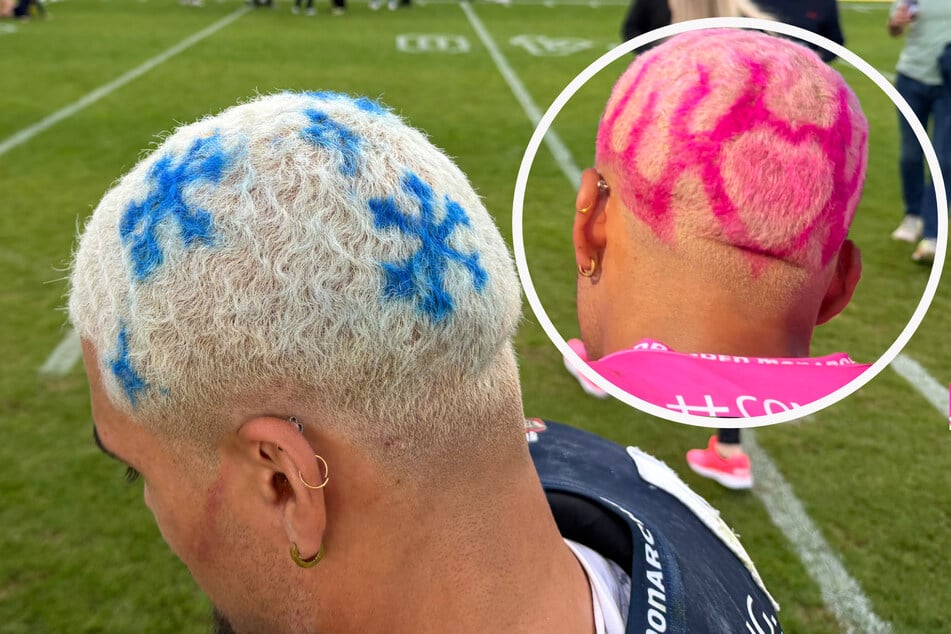 Monarchs-Receiver Montigo Moss trumpft nicht nur mit Touchdowns auf. Jede Woche gibt's eine neue Frisur.