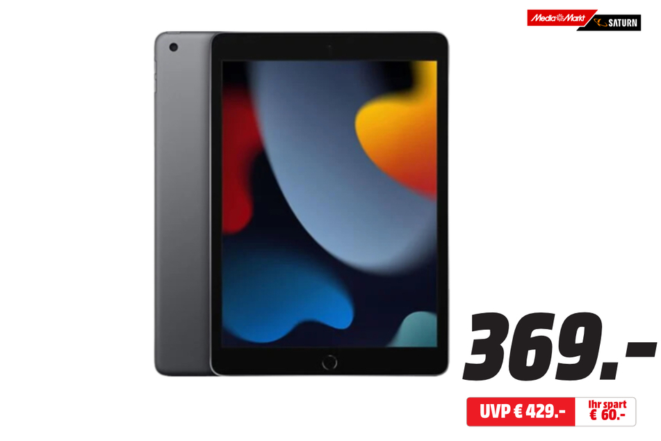 Apple iPad für 369 statt 429 Euro.