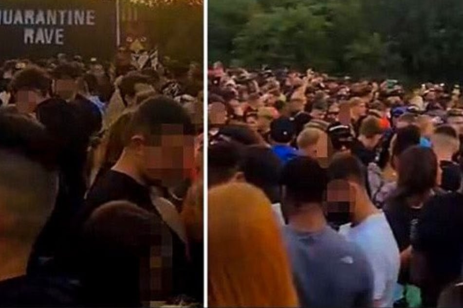 Bis zu 4000 Menschen hatten sich am Samstag zu dem Rave versammelt.