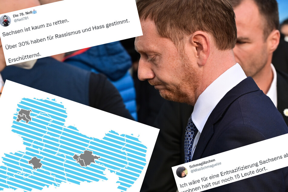 Blaue Landkarte: Sachsen bekommt nach AfD-Wahl Spott und Häme