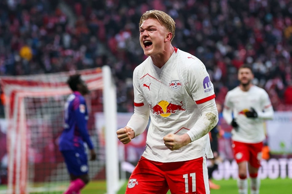Conrad Harder (20) gelangen erst zwei Tore für RB Leipzig. Dabei hätte der Däne schon deutlich mehr machen können.