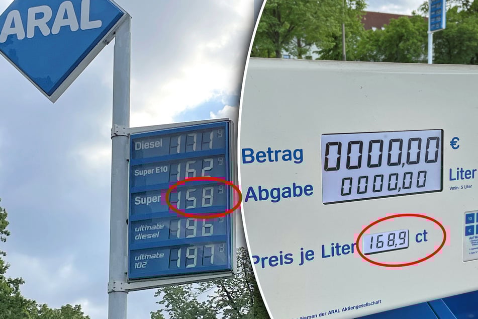 Um ganze zehn Cent wichen die Preise von Preismast und Zapfsäule am Wochenende ab.