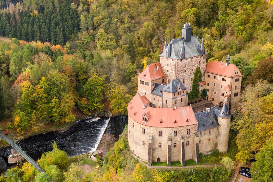 Ziel der Wanderung ist die Burg Kriebstein.