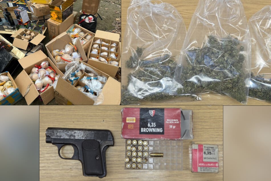 Die Polizei in Sachsen-Anhalt teilte Aufnahmen der beschlagnahmten Objekte.