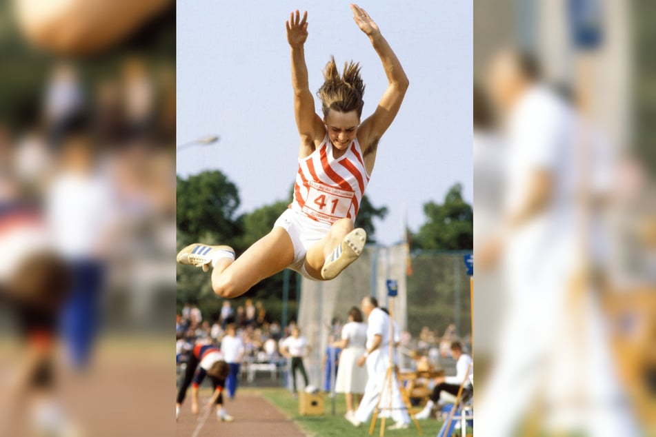 Die Weitspringerin wurde 1983 erstmals Weltmeisterin.