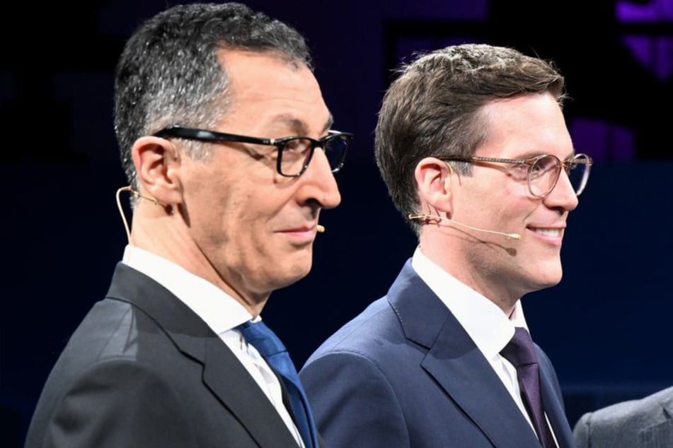 Die Spitzenkandidaten Cem Özdemir (60, Grüne, l.) und Manuel Hagel (37, CDU) kämpfen um das Amt des Ministerpräsidenten.