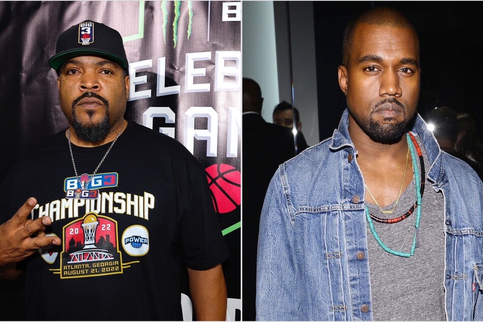 All is well? Kanye West (r) and Ice Cube have apparently buried the hatchet months after Ye threw the longtime rapper under the bus.