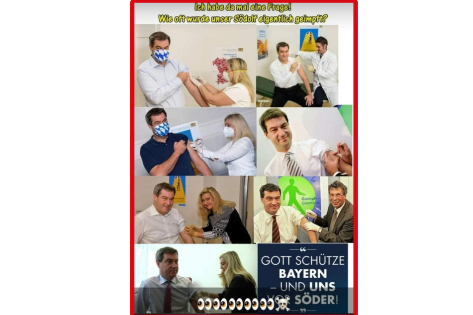 Diese Bildzusammenstellung wird unter anderem in den sozialen Netzwerken verbreitet.