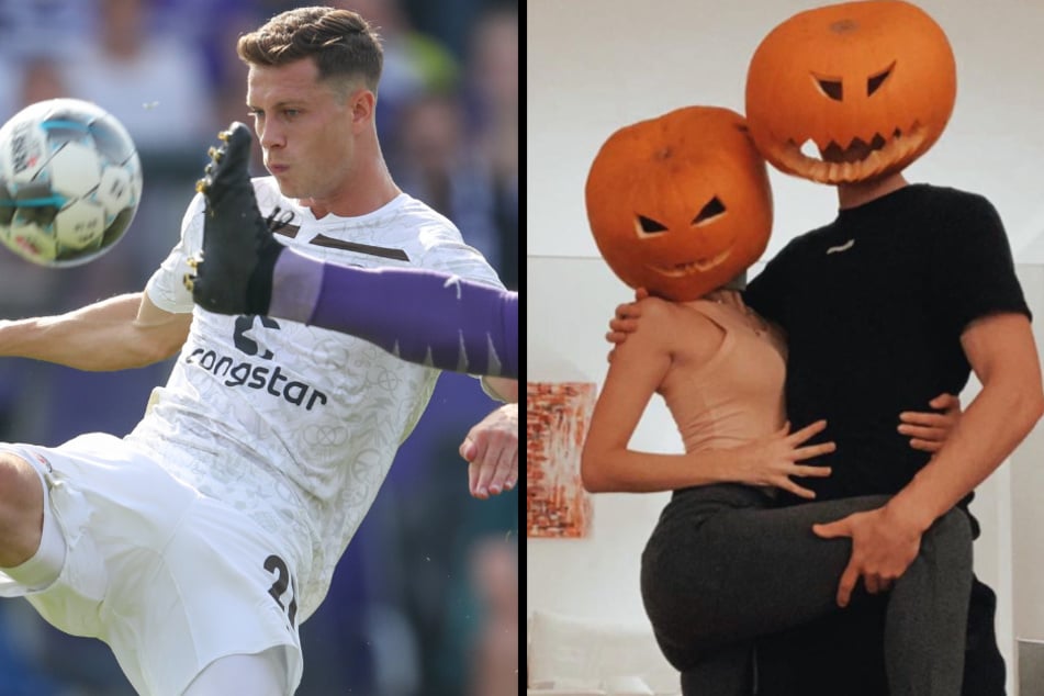 Zu Halloween: Zeigt Fußball-Profi James Lawrence hier seine Freundin?